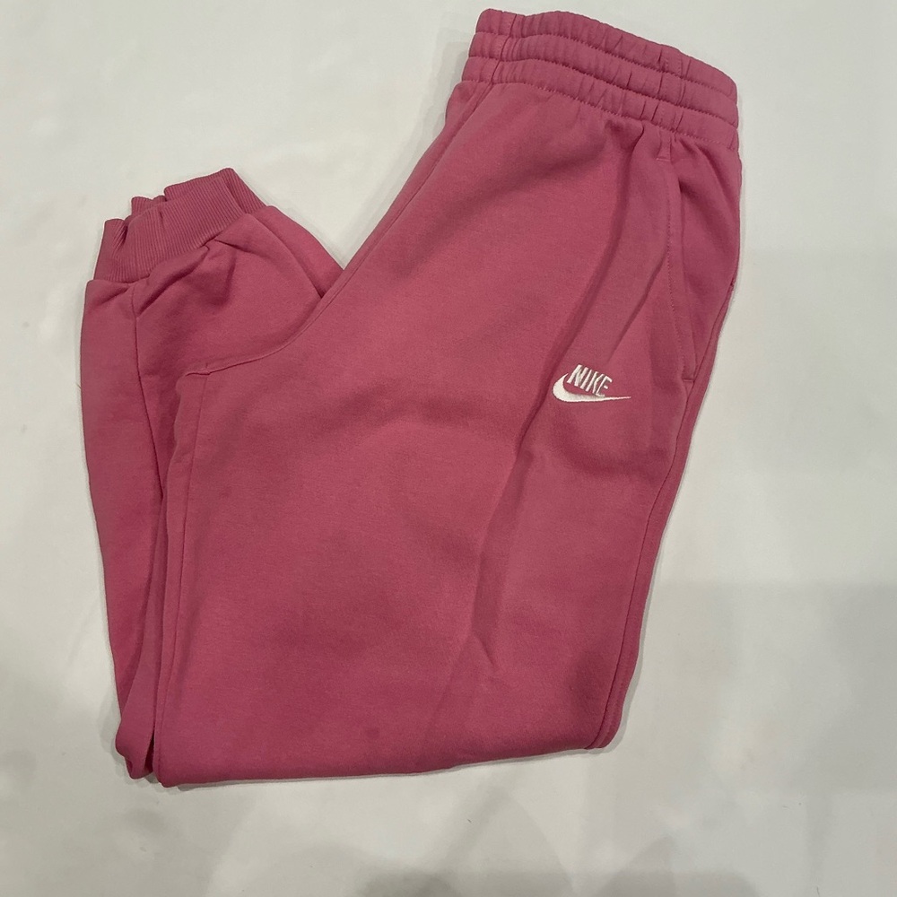 Nike Pink Jogger Sweatpants with Tapered Legs